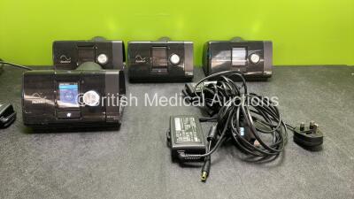 Job Lot Including 1 x ResMed Airsense 10 Elite CPAP Unit (Powers Up with Missing Humidifier Unit) 3 x ResMed Airsense 10 Autoset CPAP Units (All Power Up, 2 with Missing Humidifier Units) 3 x AC Power Supplies *SN 23202515476, 23183590252, 2321171499, 231