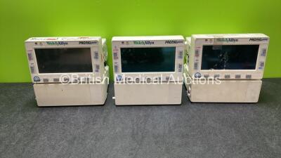 3 x Welch Allyn Propaq Encore Patient Monitors *SN 05091002, DA101595, DA028756*