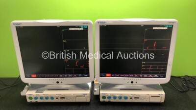 Job Lot Including 2 x Fukuda Denshi Dynascope DS-7300 Touchscreen Monitors and 2 x Fukuda Denshi HS-700 Modules (All Power Up)