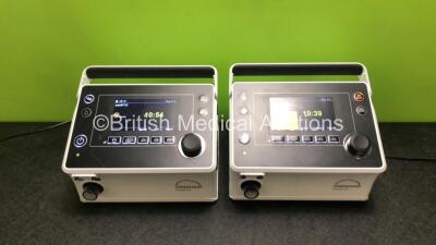 2 x Lowenstein Medical Prisma Type WM 120 TD Ventilators with 1 x Power Supply (Both Power Up with Alarm)