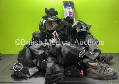 Job Lot of Various Braces and Supports Including Leg Braces, Knee Braces and Ankle Braces