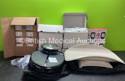 Mixed Lot Including 6 x Blood Glucose Monitoring Systems, 12 x Zebra DS2208 Scanners, 2 x Weighing Scales and Large Quantity of ASSY000043 Assy Block Pumps