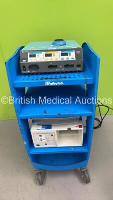 Covidien Force FX-8CS Electrosurgical / Diathermy Unit on Stand with Dome Footswitch and RapidVac Smoke Evacuation Unit (Powers Up) *S/N SF8C01560A*