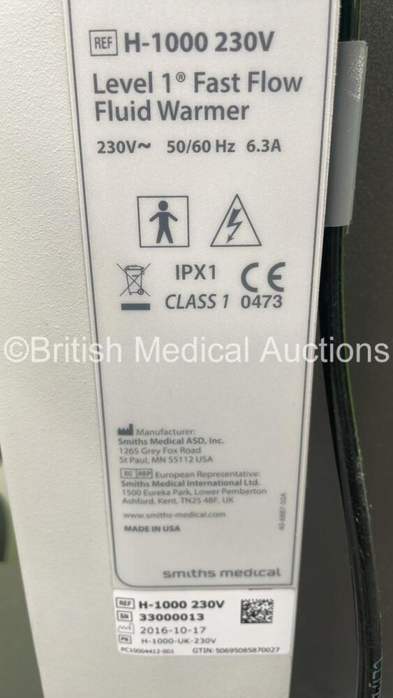 Smiths Medical Level 1 System 1000 Fluid Warmer (Powers Up) June 2023