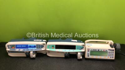 Job Lot Including 1 x Smiths Medical 3500 Syringe Pump (Powers Up) 1 x CareFusion Alaris PK Syringe Pump (Draws Power) and 1 x CareFusion Alaris Guardrails Plus CC Syringe Pump (Powers Up, Requires Service) *SN 370002421 / 135136014 / M52757*