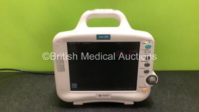 GE Marquette Dash 3000 Patient Monitor Including ECG, NBP, CO2, BP1, BP2, SpO2 and Temp/Co Options (Powers Up with Cracks in Casing - See Photos) *SN NA*