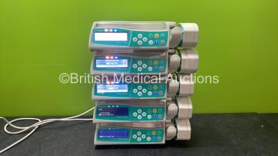 5 x B Braun Perfusor Space Syringe Pumps (All Power Up with Stock Power Stock Power Not Included) *SN 307999, 308017, 308001, 307972, 308085*