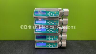 5 x B Braun Perfusor Space Syringe Pumps (All Power Up with Stock Power Stock Power Not Included) *SN 308081, 308130, 308082, 308119, 308020*