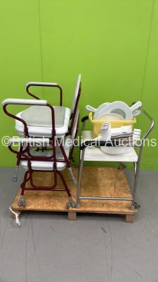 3 x Bariatric Commode Chairs with Accessories