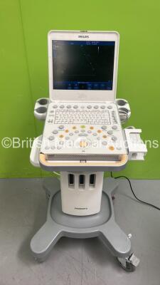 Philips CX50 Flat Screen Ultrasound Scanner Ref 989605384711 SVC HW A.2 *S/N SG61202981* **Software Version 2.5.1.6 on Philips CX Cart 1 (Powers Up - Some Casing Damage - See Photos) (H) **IR109**