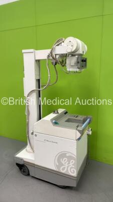 GE AMX 4 Plus Mobile X-Ray Model 2275938 with Exposure Hand Trigger and Key (Powers Up with Key - Key Included) * Mfd November 2007 * - 2