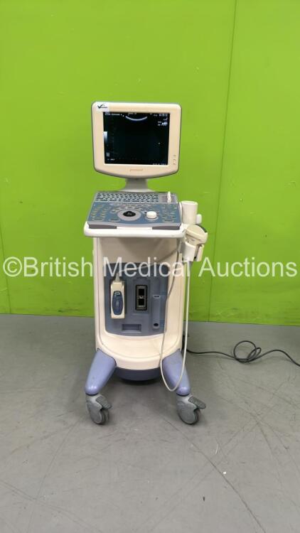 Aloka Prosound 6 Ultrasound Scanner *Mfd - 2008* wit h1 x UST-9123 Transducer / Probe (Powers Up, Missing Button - See Photo) *M01100C*