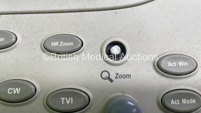 GE Vivid 7 Ultrasound Scanner *S/N 12563V7L* **Mfd 09/2010** Application SW Version 7.3.0 System Version 3.0.3 with Sony UP-D897 Printer and JVC DVD Recorder (Powers Up with 2 x Missing Dials - See Photos) - 5