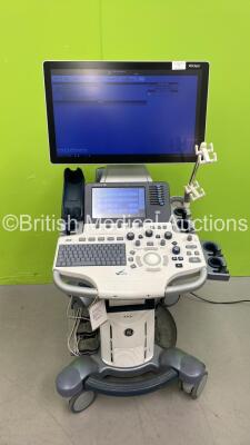 GE Logiq S8 with XDclear Flat Screen Ultrasound Scanner Ref 5669845 *S/N 305661SU1* **Mfd 10/2015** Software Version R3 Software Revision 2.1 with Sony UP-D898MD Digital Graphic Printer (Powers Up)