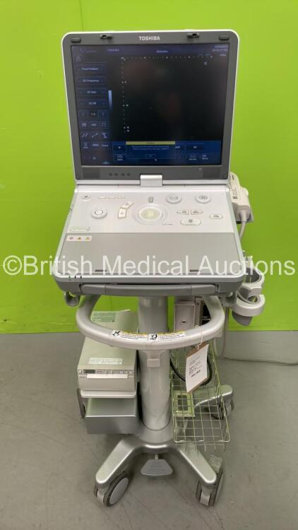 Toshiba Viamo SSA-640A Diagnostic Ultrasound System *S/N E1I1486114* **Mfd 08/2014** Software Version 5.0.100 with Sony UP-D897 Digital Graphic Printer (Powers Up)