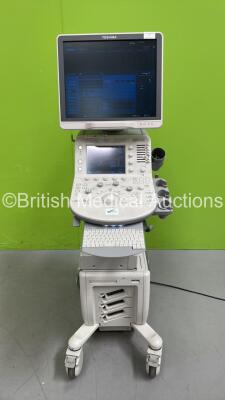 Toshiba Xario 200 TUS-X200 Flat Screen Ultrasound Scanner *S/N 99C14Z4093* **Mfd 12/2014** Software Version V3.0 with Sony UP-D897 Digital Graphic Printer (Powers Up)