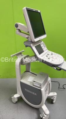 Toshiba Xario 200 TUS-X200 Flat Screen Ultrasound Scanner *S/N 99C14Z4093* **Mfd 12/2014** Software Version V3.0 with Sony UP-D897 Digital Graphic Printer (Powers Up) - 8