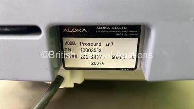 Aloka Prosound A7 *Mfd - 2010* with 1 x UST-9130 Transducer / Probe and 1 x Sony UP-D897 Digital Graphic Printer (Powers Up, Damaged Screen and Missing Casing - See Photos) *20003563* - 11