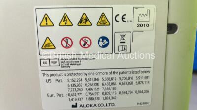 Aloka Prosound A7 *Mfd - 2010* with 1 x UST-9130 Transducer / Probe and 1 x Sony UP-D897 Digital Graphic Printer (Powers Up, Damaged Screen and Missing Casing - See Photos) *20003563* - 12