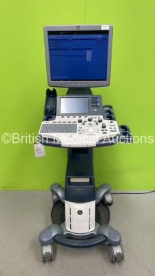 GE Logiq S8 Flat Screen Ultrasound Scanner Ref 5478058 *S/N 235023SU9* **Mfd 11/2013** Software Version R2 Software Revision 3.1 (Powers Up - Some Marks to Casing and 3 x Missing Dials - See Photos)