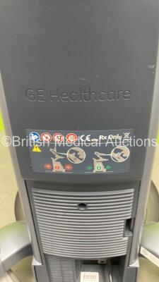 GE Logiq S8 Flat Screen Ultrasound Scanner Ref 5478058 *S/N 235023SU9* **Mfd 11/2013** Software Version R2 Software Revision 3.1 (Powers Up - Some Marks to Casing and 3 x Missing Dials - See Photos) - 7