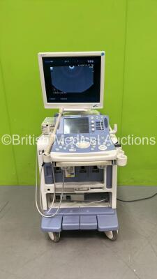 Aloka Prosound A10 Flatscreen Ultrasound Scanner *Mfd - 2010* with 1 x Aloka UST-9118 Transducer / Probe and Mitsubishi P93D Printer (Powers Up) *200F0741*