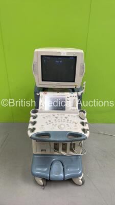 Toshiba Aplio XV SSA-770A Ultrasound Scanner *S/N 80G0593780* **Mfd 09/2005** with 1 x Transducer/Probe (PVT-375BT * Mfd Feb 2015 *) and Sony UP-D895 Digital Graphic Printer (Powers Up - Damage to Casing - See Pictures)