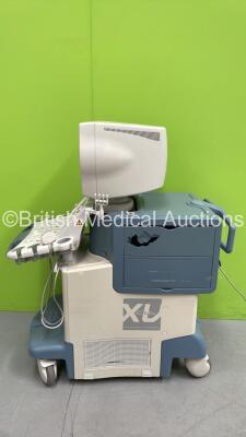 Toshiba Aplio XV SSA-770A Ultrasound Scanner *S/N 80G0593780* **Mfd 09/2005** with 1 x Transducer/Probe (PVT-375BT * Mfd Feb 2015 *) and Sony UP-D895 Digital Graphic Printer (Powers Up - Damage to Casing - See Pictures) - 9