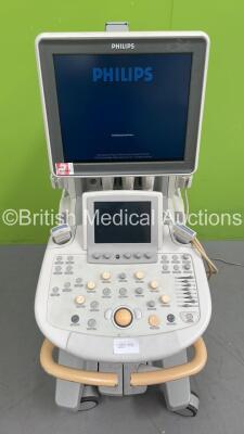 Philips iU22 Flat Screen Ultrasound Scanner *S/N 02D3JG* **Mfd 09/2004** with 3 x Transducers / Probes (2 x C9-4 and 1 x L12-5) (Powers Up - HDD REMOVED - Missing Dial - See PIctures) - 3