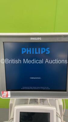 Philips iU22 Flat Screen Ultrasound Scanner *S/N 02D3JG* **Mfd 09/2004** with 3 x Transducers / Probes (2 x C9-4 and 1 x L12-5) (Powers Up - HDD REMOVED - Missing Dial - See PIctures) - 4