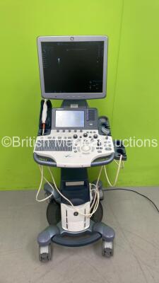 GE Logiq S8 Flat Screen Ultrasound Scanner Ref 5418099 *S/N 176009SU9* **Mfd 02/2012** Software Version R1.5.4 with 2 x Transducers / Probes (9L-D Ref 5194432 *Mfd 12/2011* and IC5-9-D Ref 5492351 *Mfd 10/2015*) (Powers Up)