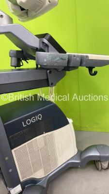 GE Logiq S7 Expert Flat Screen Ultrasound Scanner Ref 5436957 *S/N 193448SU8* **Mfd 09/2012** Software Version R1 Software Revision 0.5 with 2 x Transducers / Probes (C1-5-D Ref 5261135 *Mfd 08/2012* and ML6-15 Ref 536783 *Mfd 2012*) (Power Up - Damaged / - 29