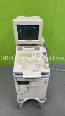 Toshiba CoreVision Pro SSA-350A Ultrasound Scanner *S/N D0522635* with 2 x Transducers / Probes (PVF-375AT and PVF-620ST) (Powers Up) - 2