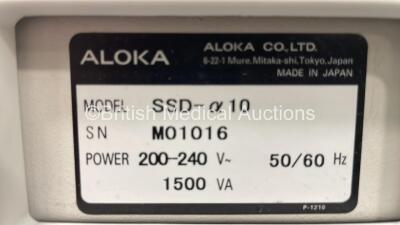 Aloka Prosound a10 Model SSD-a10 Ultrasound Scanner with Olympus MAJ-1597 Cable (Powers Up with Some Missing Keys and Rear Casing - See Photos) *M01016* - 13