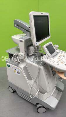 Philips iU22 Flat Screen Ultrasound Scanner Ref 8500-0064-02 *S/N B0G053* **Mfd 2012** on G.1 Cart Software Version 6.3.6.343 with 4 x Transducers / Probes (L9-3 / L17-5 / C10-3v and D2CWC) and Sony UP-D897 DIgital Graphic Printer (Powers Up) ***IR080*** - 8