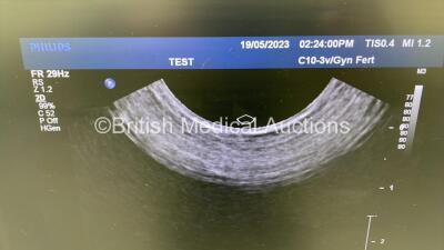 Philips iU22 Flat Screen Ultrasound Scanner Ref 8500-0064-02 *S/N B0G053* **Mfd 2012** on G.1 Cart Software Version 6.3.6.343 with 4 x Transducers / Probes (L9-3 / L17-5 / C10-3v and D2CWC) and Sony UP-D897 DIgital Graphic Printer (Powers Up) ***IR080*** - 15