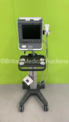 Sonosite S-Nerve Ultrasound Scanner Ref P12057-25 *S/N 03NKG6* **Mfd 12/2011** with 1 x Transducer / Probe (HFL38x/13-6MHz Ref P0768-20 *Mfd 12/2011*) on SonoSite V-Universal Stand (No Power - Storage Device Removed) - 2