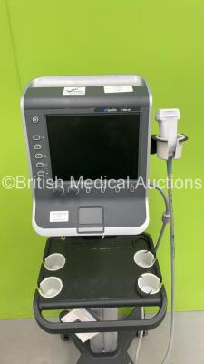 Sonosite S-Nerve Ultrasound Scanner Ref P12057-25 *S/N 03NKG6* **Mfd 12/2011** with 1 x Transducer / Probe (HFL38x/13-6MHz Ref P0768-20 *Mfd 12/2011*) on SonoSite V-Universal Stand (No Power - Storage Device Removed) - 3