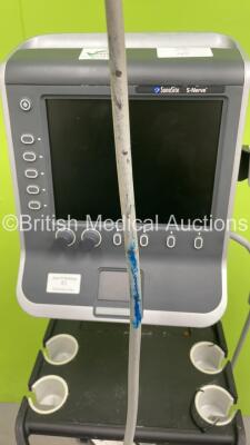 Sonosite S-Nerve Ultrasound Scanner Ref P12057-25 *S/N 03NKG6* **Mfd 12/2011** with 1 x Transducer / Probe (HFL38x/13-6MHz Ref P0768-20 *Mfd 12/2011*) on SonoSite V-Universal Stand (No Power - Storage Device Removed) - 6