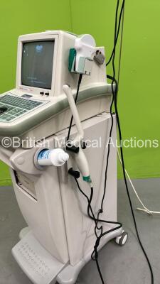 Esaote Pie Medical Aquila Ultrasound Scanner with 2 x Transducer / Probes (1 x Model 402116 and 1 x Ref 411270 REV A - Some Damage) and Mitsubishi P93 Printer (Powers Up with Some Damage to Casing - Display Distorted Until 15 Minutes of Warming Up) *05510 - 4