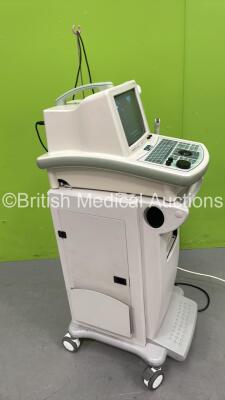 Esaote Pie Medical Aquila Ultrasound Scanner with 2 x Transducer / Probes (1 x Model 402116 and 1 x Ref 411270 REV A - Some Damage) and Mitsubishi P93 Printer (Powers Up with Some Damage to Casing - Display Distorted Until 15 Minutes of Warming Up) *05510 - 5