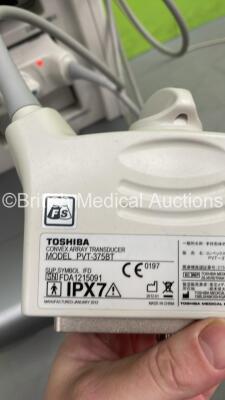 Toshiba Aplio 300 TUS-A300 Flat Screen Ultrasound Scanner *S/N T1D1232322* **Mfd 03/2012* with 3 x Transducers / Probes (PVT-661VT *Mfd 03/2012* / PVT-375BT *Mfd 01/2012* and PLT-704SBT *Mfd 03/2012*) and Sony UP-D897 Digital Graphic Printer (Powers Up - - 10