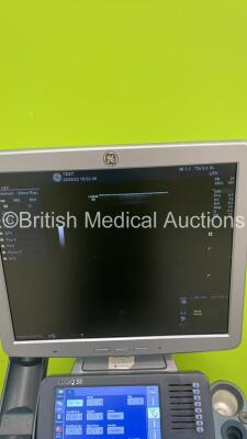 GE Logiq S8 Flat Screen Ultrasound Scanner Ref 5418099 *S/N 176008SU1* **Mfd 02/2012** Software Version R1.5.4 with 2 x Transducers / Probes (C1-5-D Ref 5261135 *Mfd 02/2011* and 9L-D Ref 5194432 *Mfd 06/2012*) (Power Up) - 4