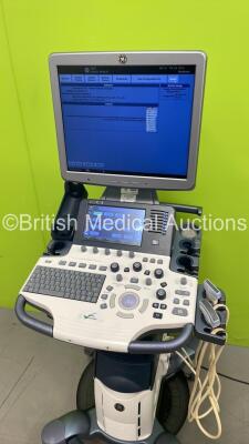 GE Logiq S8 Flat Screen Ultrasound Scanner Ref 5418099 *S/N 176008SU1* **Mfd 02/2012** Software Version R1.5.4 with 2 x Transducers / Probes (C1-5-D Ref 5261135 *Mfd 02/2011* and 9L-D Ref 5194432 *Mfd 06/2012*) (Power Up) - 10