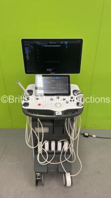 Samsung RS80A Flat Screen Ultrasound Scanner *S/N S11ZM3HJ300005P* **Mfd 2017** Software Version 3.00.06.0404 with 5 x Transducers / Probes (CA1-7A / EA2-11B / LA2-9A and 2 x CA1-7A) and Sony UP-D897 Digital Graphic Printer (Powers Up - Damage to Machine