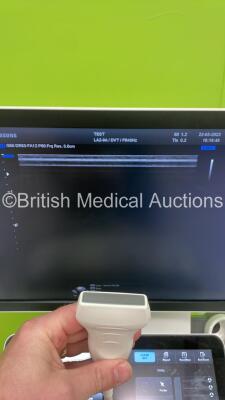 Samsung RS80A Flat Screen Ultrasound Scanner *S/N S1EOM3HKC00001H* **Mfd 2018** Software Version 3.02.04.1010 with 4 x Transducers / Probes (2 x CA1-7A and 2 x LA2-9A) (Powers Up) ***IR091*** - 8