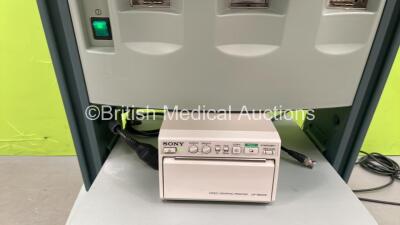 B K Medical 2101 Falcon Ultrasound Machine with 1 x Sony UP-860CE Video Graphic Printer (Powers Up - HDD REMOVED) *SN 1836022* - 3