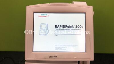 Siemens Healthineers RAPIDPoint 500e Blood Gas System *Mfd 2020* (Powers Up with Damage to Screen Casing, Loose Screen - See Photos) *SN 54301* **in cage** - 2