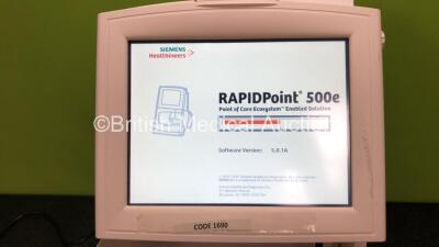 Siemens Healthineers RAPIDPoint 500e Blood Gas System *Mfd 2020* (Powers Up with Damage to Screen Casing, Loose Screen - See Photos) *SN 54301* **in cage** - 3