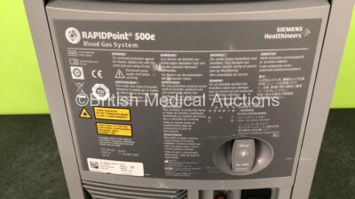 Siemens Healthineers RAPIDPoint 500e Blood Gas System *Mfd 2020* (Powers Up with Blank Screen and Damaged / Loose Monitor Casing - See Photos) *SN 54303* **in cage** - 5